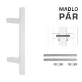 KLAMKA MP kod K31Z 25x25 mm UN - para (WS - Biały mat) - MP WS (biały mat)