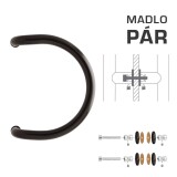 KLAMKA MP M1 WA/AS-GLASS - para (Brązowy RAL 8019) - poseł Brown