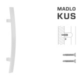 KLAMKA kod MP K41C 40x10 mm ST - szt. (WS - Biały mat) - MP WS (biały mat)