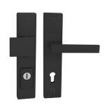 Okucia zabezpieczające MP TI - FORTE PLUS 3214/SQUARE 2275 - SH (grubość drzwi 38-45 mm) BS - Czarny mat - MP BS (czarny matowy)