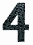 Numery domów MP - LR - 120 mm (Czarne kute) - 4 - MP KUTY CZARNY