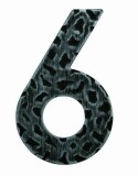 Numery domów MP - LR - 120 mm (Czarne kute) - 6 - MP KUTY CZARNY