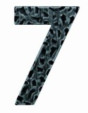 Numery domów MP - LR - 120 mm (Czarne kute) - 7 - MP KUTY CZARNY