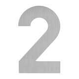 Numery domów MP LR - 120 mm - samoprzylepne - 2 - MP BN (stal nierdzewna szczotkowana)