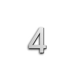 Numery domów MP JNF - IN.34.003.PF - 100 mm (BN - Stal nierdzewna szczotkowana) - 4 - MP BN (stal nierdzewna szczotkowana)
