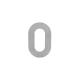 Numery domów MP - LR - 60 mm - samoprzylepne (BN - Stal nierdzewna szczotkowana) - 0 - MP BN (stal nierdzewna szczotkowana)