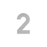 Numery domów MP - LR - 60 mm - samoprzylepne (BN - Stal nierdzewna szczotkowana) - 2 - MP BN (stal nierdzewna szczotkowana)