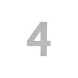 Numery domów MP - LR - 60 mm - samoprzylepne (BN - Stal nierdzewna szczotkowana) - 4 - MP BN (stal nierdzewna szczotkowana)