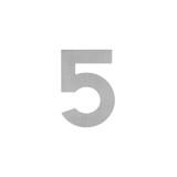 Numery domów MP - LR - 60 mm - samoprzylepne (BN - Stal nierdzewna szczotkowana) - 5 - MP BN (stal nierdzewna szczotkowana)