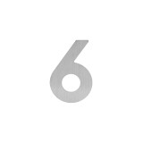 Numery domów MP - LR - 60 mm - samoprzylepne (BN - Stal nierdzewna szczotkowana) - 6 lub 9 - MP BN (stal nierdzewna szczotkowana)