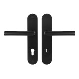 Okucia zabezpieczające MPK - SECURO A01 PLUS - SO FAVORIT (F5 - Czarny mat) - z osłoną - poseł Czarny