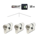 Zestaw 3 wkładek cylindrycznych Richter EURO XCOLOR SET3.GREEN