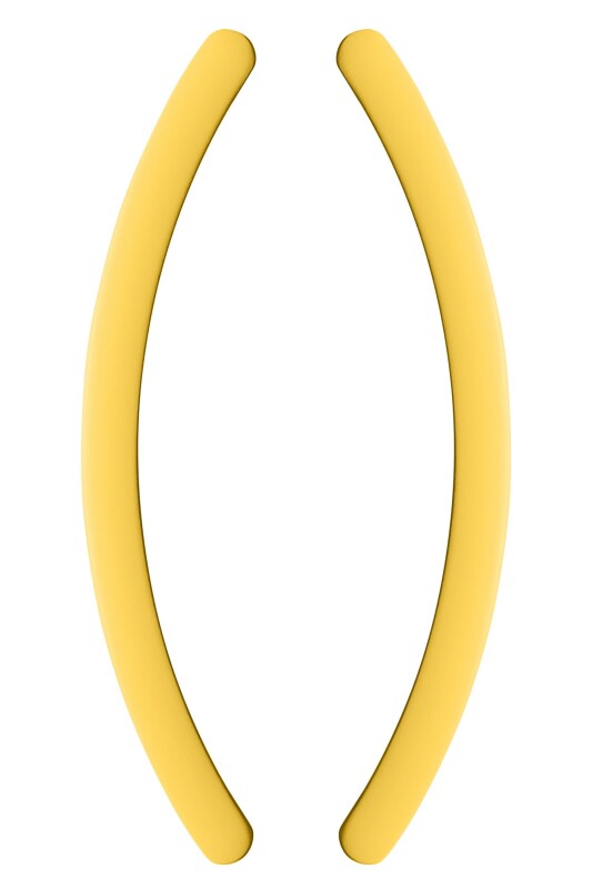 Klamka do drzwi przesuwnych MP ONE - para (żółty cytrynowy mat) - 375 mm