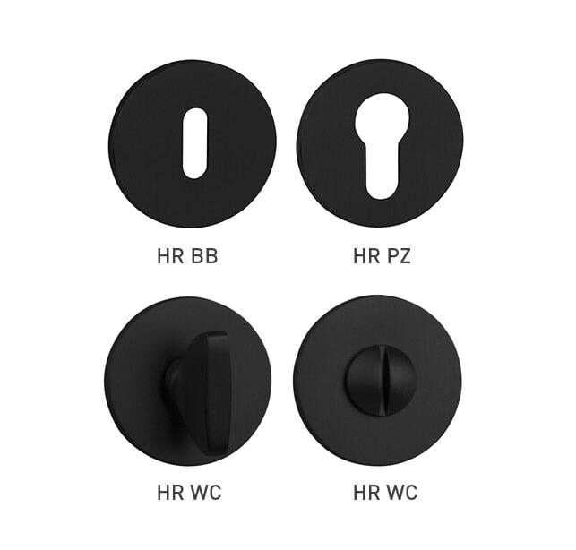 Rozeta drzwiowa MP TI - R 5S (BS - Matowa czerń)