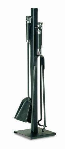 Akcesoria kominkowe ze stojakiem MP (antracyt / chrom)