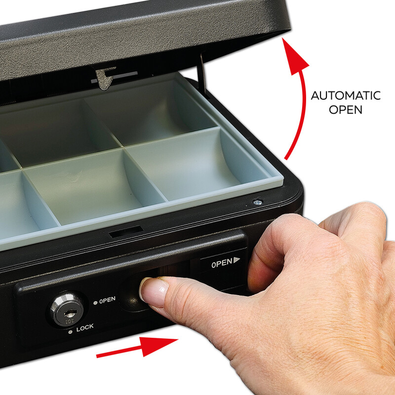 Kasa stalowa z dźwignią RICHTER LC.200 (czarny mat)