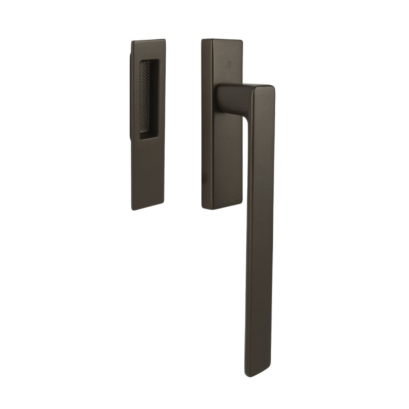 Klamka do drzwi przesuwnych MP CB - HS PORTAL MOOD DUE - uchwyt/skorupa (brąz matowy)