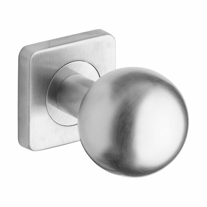 Gałka ROSTEX z rozetą kwadratową (stal nierdzewna matowa)