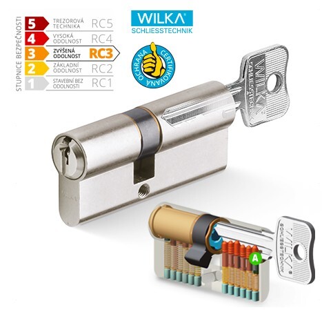 Wkładka cylindryczna standardowa bezpieczeństwa WILKA RC3