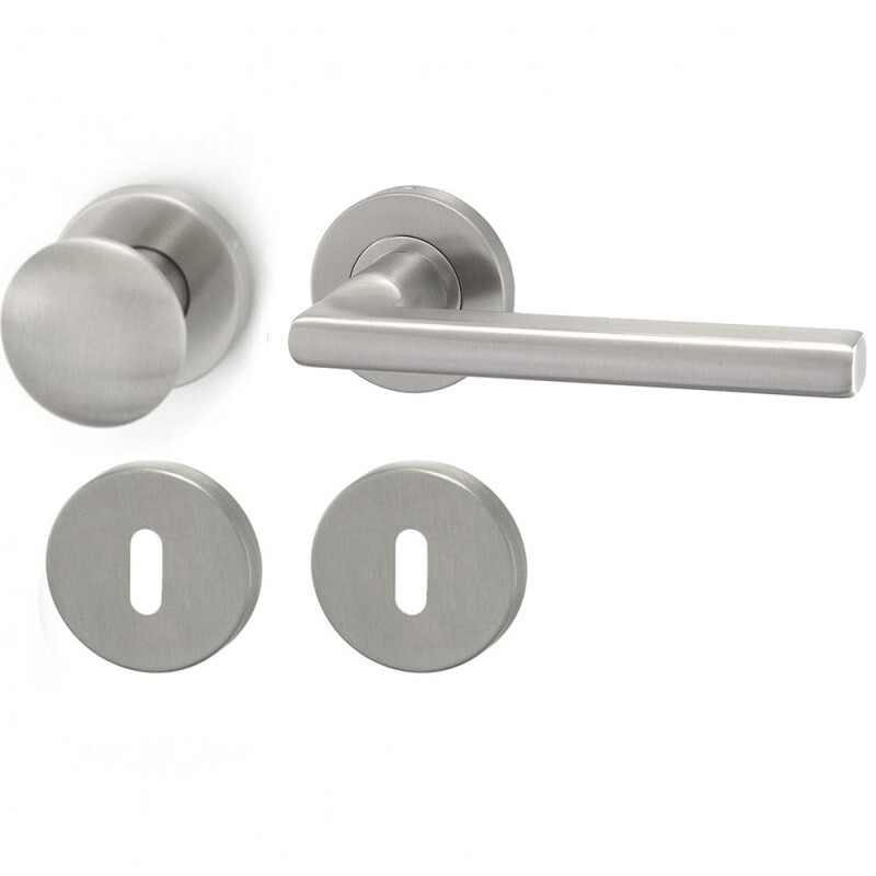 Okucia drzwiowe HOLAR MT 13 z kulką i rozetą (stal nierdzewna)