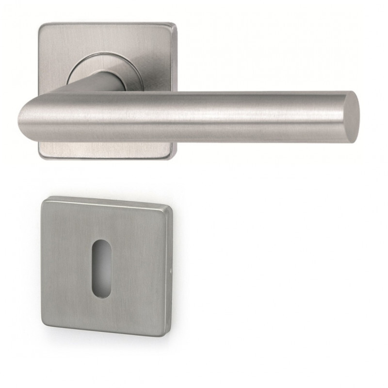 Okucia drzwiowe HOLAR MT 00 z rozetą kwadratową (stal nierdzewna)