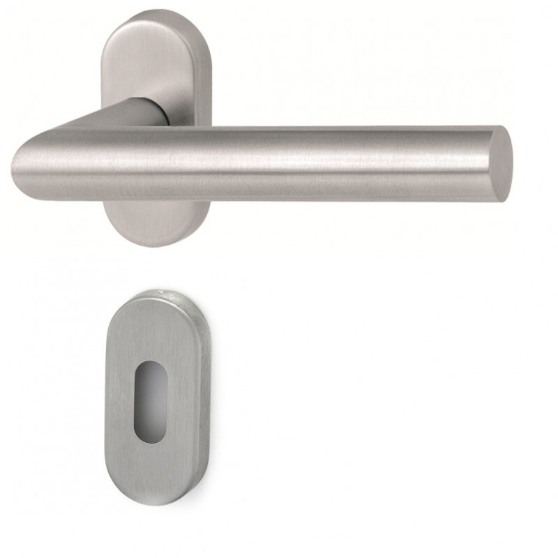 Okucia drzwiowe HOLAR MT 00 z rozetą owalną (stal nierdzewna)