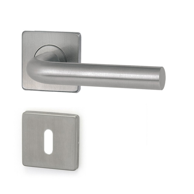 Okucia drzwiowe HOLAR MT 01 z rozetą kwadratową (stal nierdzewna)