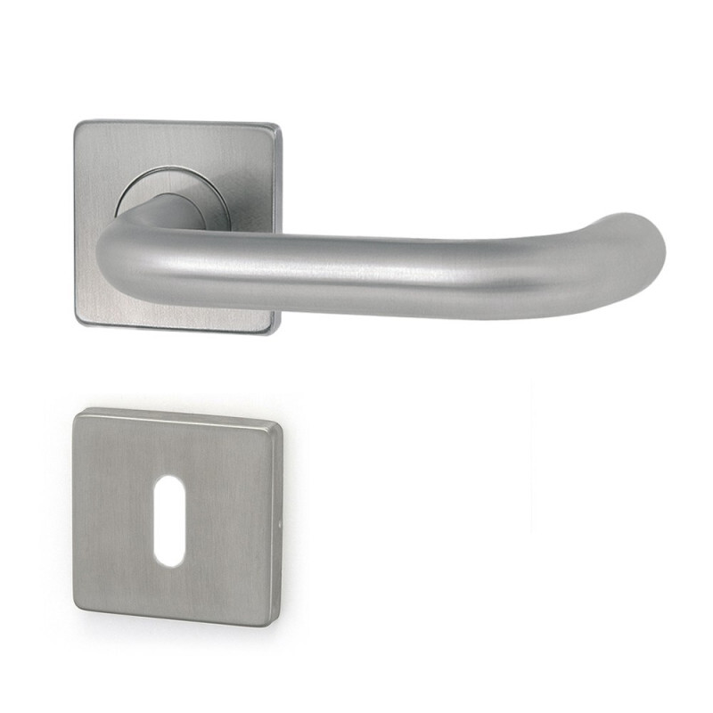 Okucia drzwiowe HOLAR MT 02 z rozetą kwadratową (stal nierdzewna)