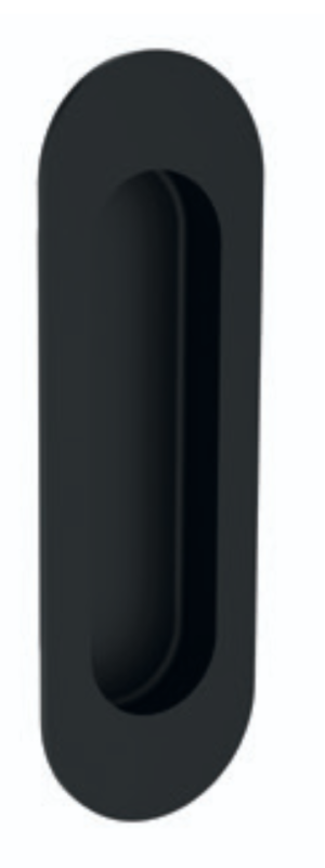 Osłona do drzwi przesuwnych ROSTEX owalna 120x40 mm (CZARNY MAT)