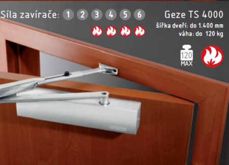 ACT Geze TS 4000 Closer (1-6) - SREBRNY