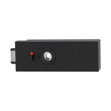 Drzwi szklane LOCK MP GK - PURISTO S - WC S2L (BS - Matowy Czarny)
