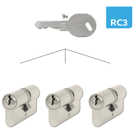 Zestaw 3 wkładek cylindrycznych RICHTER ES.30/35.NI.SET3