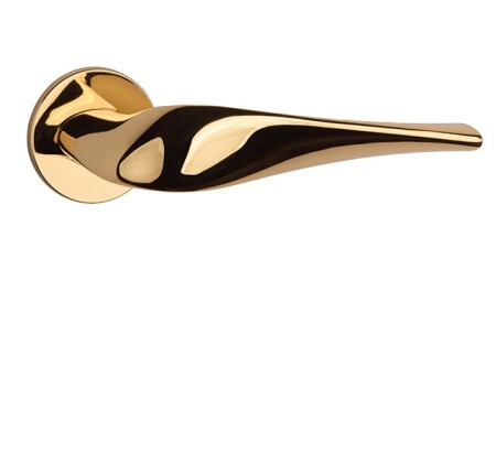 Okucia drzwiowe MP AS - PETUNIA - R 5S (OLV - Mosiądz lakierowany polerowany)