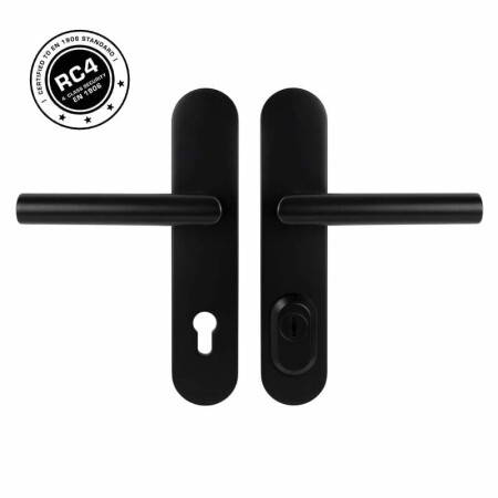 Okucia zabezpieczające MP MPK - SECURO S01 PLUS - SO FAVORIT (BS - Czarny mat) - z osłoną