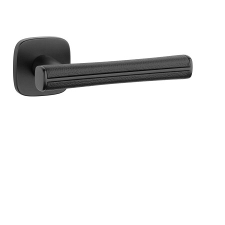 Okucia drzwiowe MP AS - DAVIDIA - QR 7S (BS - Czarny mat / czarna skóra)