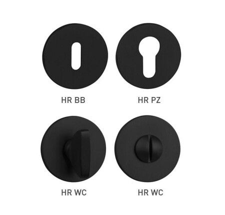 Rozeta drzwiowa MP TI - R 5S (BS - Matowa czerń)