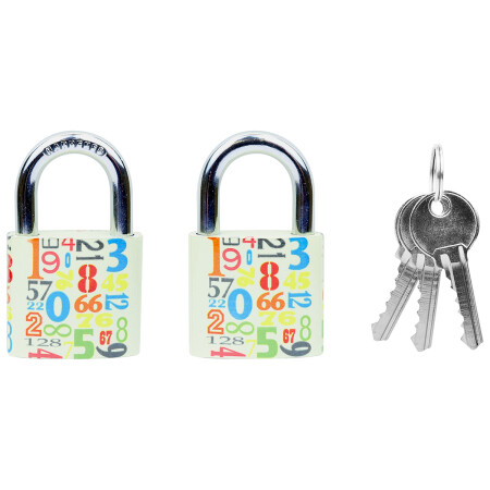 Klasyczny zamek żeliwny z kolorowym nadrukiem RICHTER RV.OVAL.38.JU4