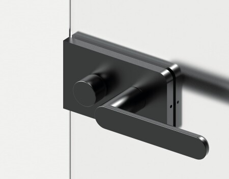 Zamek do drzwi szklanych MP VM - TOTAL GLASS (BS - Matowy czarny)