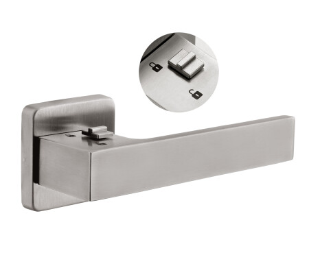 Okucia drzwiowe ROSTEX RAVENA/H BLOK z blokadą na klamkę