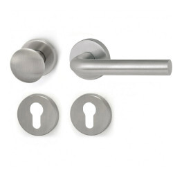 Okucia drzwiowe HOLAR MT 01 z kulką i rozetą okrągłą (stal nierdzewna)