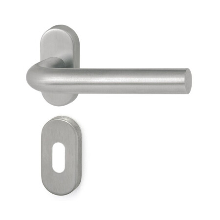 Okucia drzwiowe HOLAR MT 01 z rozetą owalną (stal nierdzewna)