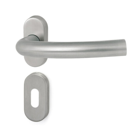 Okucia drzwiowe HOLAR MT 03 z rozetą owalną (stal nierdzewna)