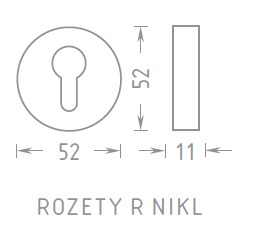 Rozeta do okuć ACT R BB (NICL)