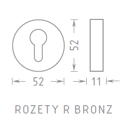 Rozeta do montażu ACT R KL pod klamkę (BRĄZ)