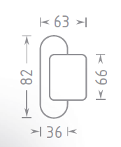 Klamka ACT malowana OV (BIAŁA)