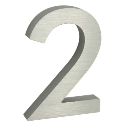Numery domów RICHTER 3D RN.100LV (ALUMINIUM)