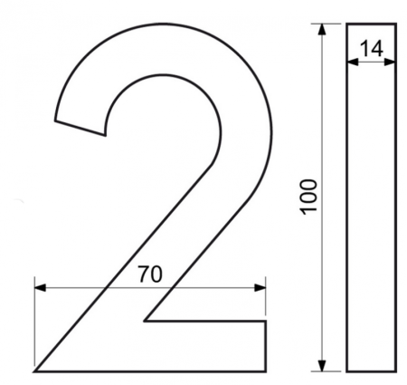 Numery domów RICHTER 3D RN.100LV (ALUMINIUM)