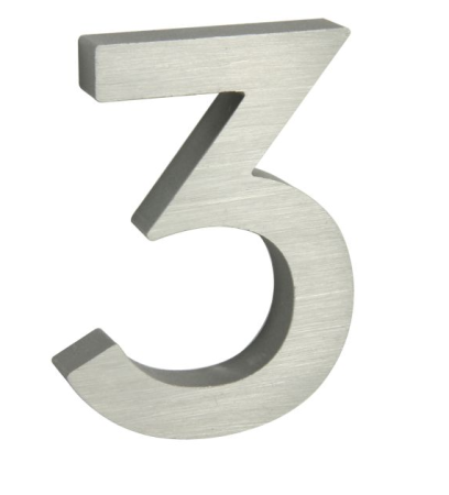Numery domów RICHTER 3D RN.100LV (ALUMINIUM)