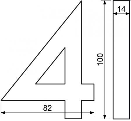 Numery domów RICHTER 3D RN.100LV (ALUMINIUM)