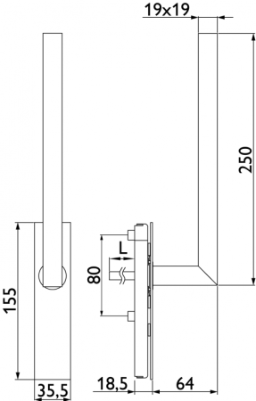 Okucia okienne TWIN HS PORTAL ALFA HR H 1836 UGL (E)